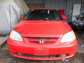 2002 Honda Civic EX Red Coupe 1.7L Vtec AT #A22635